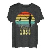 Herren Angeln 65. Geburtstag seit 1958 Sunset Fisherman T-Shirt