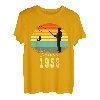 Herren Angeln 65. Geburtstag seit 1958 Sunset Fisherman T-Shirt