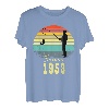 Herren Angeln 65. Geburtstag seit 1958 Sunset Fisherman T-Shirt