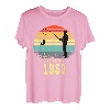 Herren Angeln 65. Geburtstag seit 1958 Sunset Fisherman T-Shirt