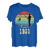 Herren Angeln 65. Geburtstag seit 1958 Sunset Fisherman T-Shirt