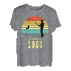 Herren Angeln 65. Geburtstag seit 1958 Sunset Fisherman T-Shirt