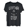 Herren Lustiges personalisiertes Bootsshirt mit Vorname Captain Erik T-Shirt