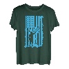 Amerikanische Flagge Angeln Vintage Fisherman T-Shirt