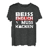 Herren Angler Spruch Fischer angeln muss kacken T-Shirt