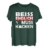 Herren Angler Spruch Fischer angeln muss kacken T-Shirt