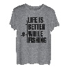 Fischer Motivation Sportangler Sportfischen T-Shirt