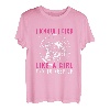 Ich fische wie ein Mädchen, versuche weiter zu fischen, Fischfrauen T-Shirt