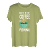 Angeln und Kaffee - lustiger Angler T-Shirt