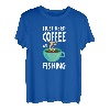 Angeln und Kaffee - lustiger Angler T-Shirt