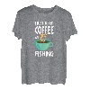 Angeln und Kaffee - lustiger Angler T-Shirt