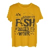Geboren zum Fischen, gezwungen, zu arbeiten.Tee für Angler. T-Shirt