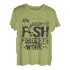 Geboren zum Fischen, gezwungen, zu arbeiten.Tee für Angler. T-Shirt