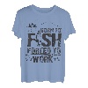 Geboren zum Fischen, gezwungen, zu arbeiten.Tee für Angler. T-Shirt
