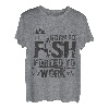 Geboren zum Fischen, gezwungen, zu arbeiten.Tee für Angler. T-Shirt