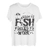 Geboren zum Fischen, gezwungen, zu arbeiten.Tee für Angler. T-Shirt