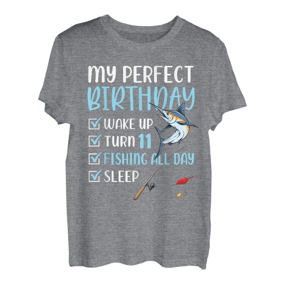 Geburtstagsfeier für 11-Jährige, Angeln, 11. Jungengeburtstag T-Shirt