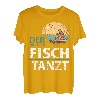 Der mit dem Fisch Tanzt Fischer Angeln Angel T-Shirt