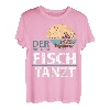Der mit dem Fisch Tanzt Fischer Angeln Angel T-Shirt