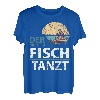 Der mit dem Fisch Tanzt Fischer Angeln Angel T-Shirt