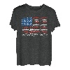 Vintage USA Fisch Amerikanische Flagge Angeln Patriotische Angler T-Shirt