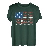 Vintage USA Fisch Amerikanische Flagge Angeln Patriotische Angler T-Shirt