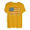 Vintage USA Fisch Amerikanische Flagge Angeln Patriotische Angler T-Shirt
