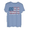 Vintage USA Fisch Amerikanische Flagge Angeln Patriotische Angler T-Shirt