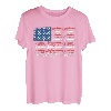 Vintage USA Fisch Amerikanische Flagge Angeln Patriotische Angler T-Shirt