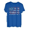 Vintage USA Fisch Amerikanische Flagge Angeln Patriotische Angler T-Shirt