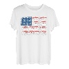 Vintage USA Fisch Amerikanische Flagge Angeln Patriotische Angler T-Shirt