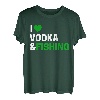 I Love Vodka & Fishing T-Shirt für Angelbegeisterte T-Shirt