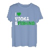 I Love Vodka & Fishing T-Shirt für Angelbegeisterte T-Shirt