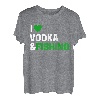 I Love Vodka & Fishing T-Shirt für Angelbegeisterte T-Shirt