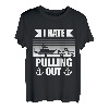 Retro I Hate Pulling Out Bootsliebhaber Lustiges Bootfahren Outfit T-Shirt