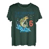 6 Jahre alt Angeln Geburtstag 6. Barsch Fisch Kinder Bday Six T-Shirt
