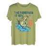 6 Jahre alt Angeln Geburtstag 6. Barsch Fisch Kinder Bday Six T-Shirt