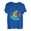 6 Jahre alt Angeln Geburtstag 6. Barsch Fisch Kinder Bday Six T-Shirt