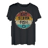 Retro Vintage Lustiger Angler Angeln Eat Sleep Fish Repeat T-Shirt