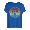 Retro Vintage Lustiger Angler Angeln Eat Sleep Fish Repeat T-Shirt