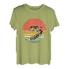 Retro Vintage Aal Fisch Marine Biologie Angler Meerestiere T-Shirt