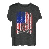 US-Flagge, patriotische Angelrute, coole Bekleidung T-Shirt