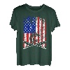 US-Flagge, patriotische Angelrute, coole Bekleidung T-Shirt