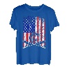 US-Flagge, patriotische Angelrute, coole Bekleidung T-Shirt