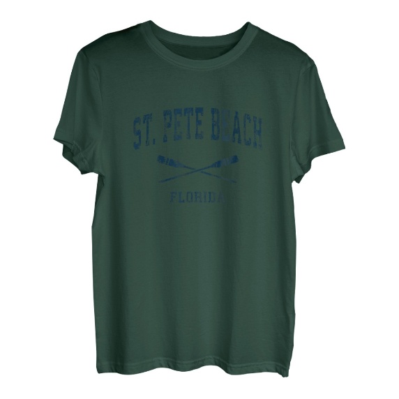 St. Pete Beach Florida Vintage nautische Paddel Sportruder T-Shirt