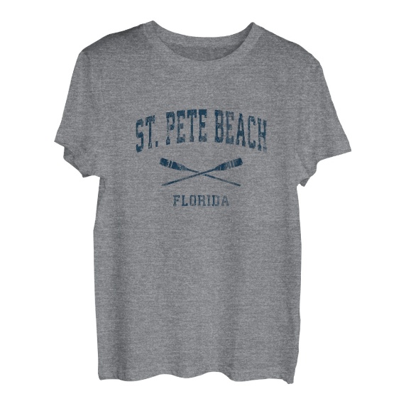 St. Pete Beach Florida Vintage nautische Paddel Sportruder T-Shirt