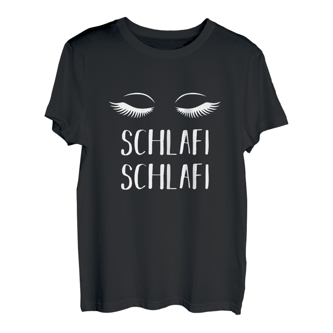 Schlafen Schlafi Damen Nachthemd lustig Pyjama Schlaf-Anzug T-Shirt