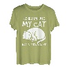 Sorry Im Late My Cat Was Sleeping On Me Kitty Katzenliebhaber T-Shirt