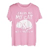 Sorry Im Late My Cat Was Sleeping On Me Kitty Katzenliebhaber T-Shirt