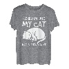 Sorry Im Late My Cat Was Sleeping On Me Kitty Katzenliebhaber T-Shirt